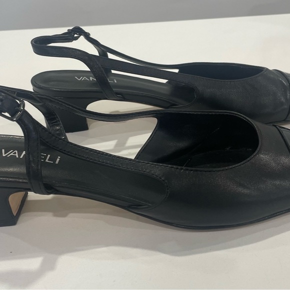 Vaneli Black Patent Slingback Heels - Picture 2 of 6